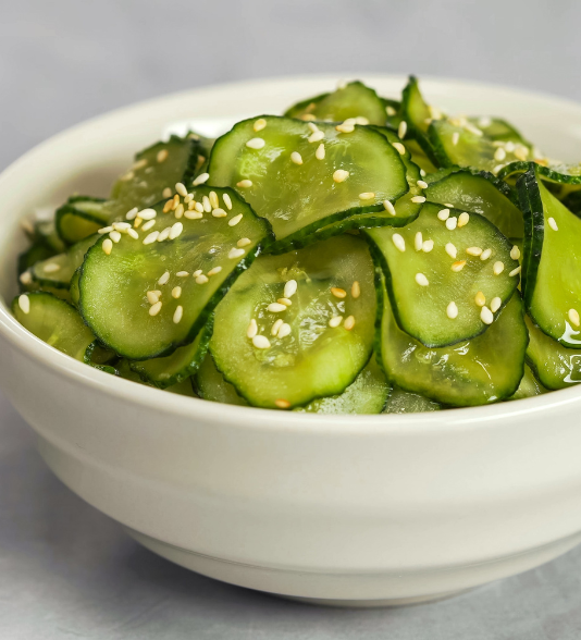 salade concombre vinaigre riz